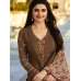 Brown Crepe Salwar Kameez Indian Party Suit