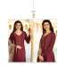 Burgundy Churidar Suit Indian Salwar Kameez