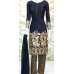 Black Heavy Embellished Linen Readymade Suit