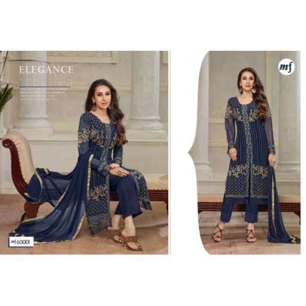 M63001 Blue Maria B Style Salwar Kameez