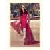 ZMB55001 DARK PINK MARIA B LAWN EMBROIDERED AND PRINTED PAKISTANI STYLE READY MADE SUIT 