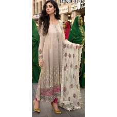 GREY MARIA B LUXURY READY TO WEAR SPRING LAWN SUIT(NO BEADS) no returns 
