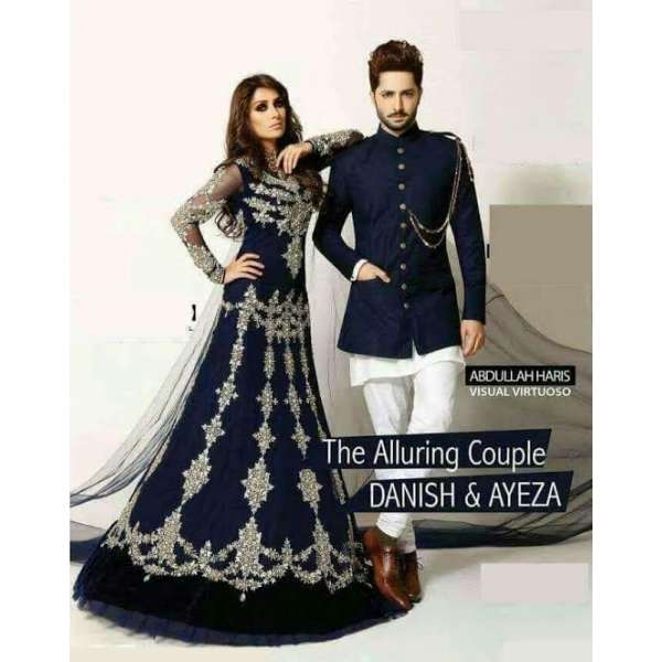 MIDNIGHT BLUE AYEZA KHAN BRIDAL WEAR PAKISTANI SUIT