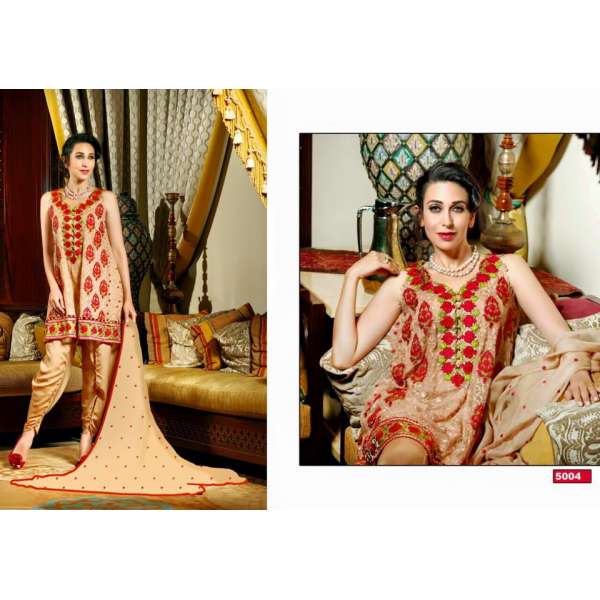 5004 BROWN SALWAR KAMEEZ MEENAZ ASIM JOFA PAKISTANI STYLE SUIT