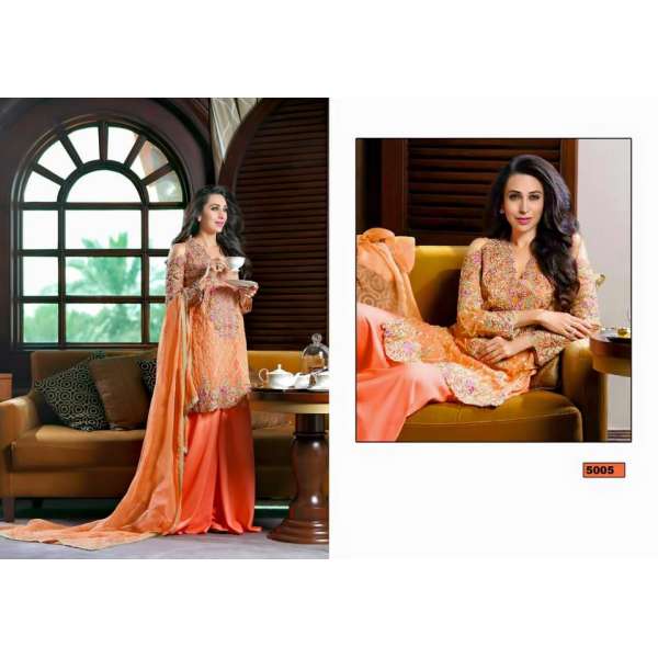 5005 ORANGE SALWAR KAMEEZ MEENAZ ASIM JOFA PAKISTANI STYLE SUIT