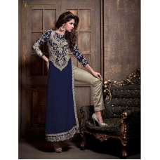 ZMS16003 Blue With Gold MAISHA MASKEEN Dress
