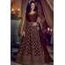 MAROON NIRVANA 5201 EMBROIDERED SLIT STYLE ANARKALI SEMI STITCHED GOWN ( DELIVERY IN 2 WEEKS )