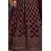 MAROON NIRVANA 5201 EMBROIDERED SLIT STYLE ANARKALI SEMI STITCHED GOWN ( DELIVERY IN 2 WEEKS )