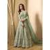 EID DRESS COLLECTION: NILE GREEN EMBELLISHED ANARKALI SUIT 