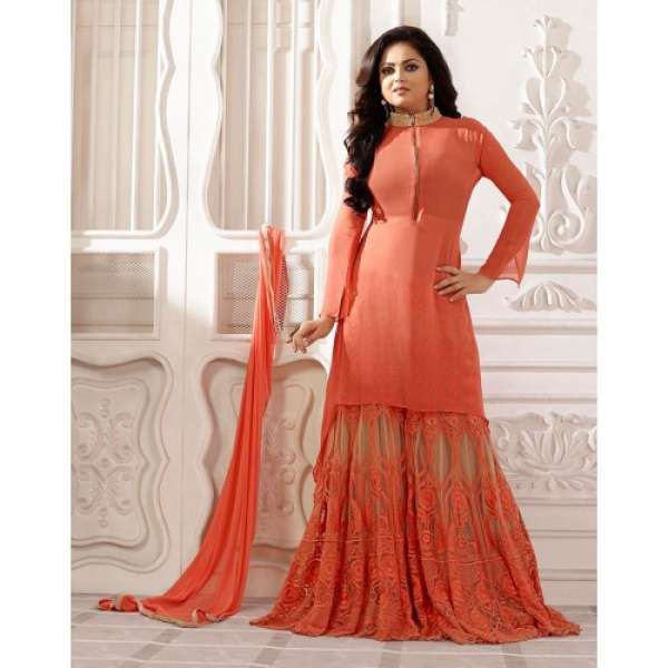 86011 ORANGE NITYA PARTY WEAR DESIGNER SUIT
