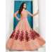 PEACHY SILK INDIAN PARTY WEAR GOWN