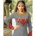 2301-B GREY NITYA SLIT STYLE LONG ANARKALI DRESS