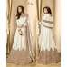 OFF WHITE EMBELLISHED AND EMBROIDERED FLOOR LENGTH ANARKALI SUIT