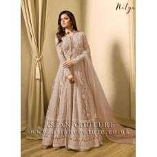 PEACH INDIAN BRIDESMAID DRESS WEDDING GOWN 