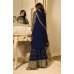 NAVY BLUE EMBELLISHED GHARARA PENT DRESS
