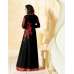 BLACK AND RED INDIAN DESIGNER LONG ANARKALI DRESS