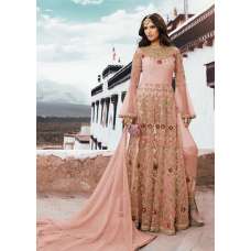 Peach Pink Long Party Dress