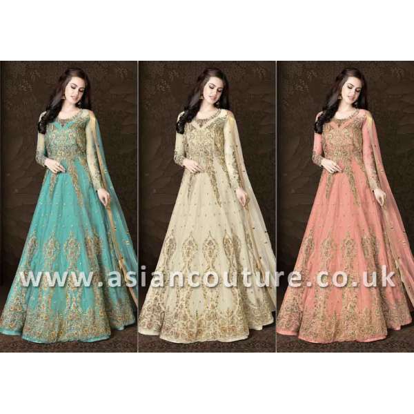 Heavy Designer Dress Silk Net Maxi Gown