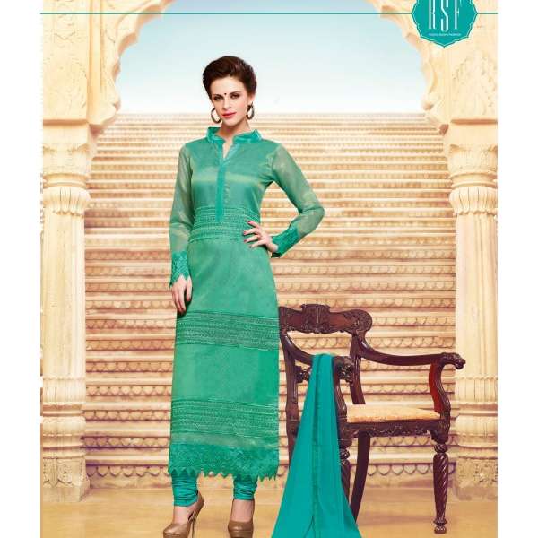 BISCAY GREEN EMERALD DESIGNER PARTY WEAR SALWAR KAMEEZ SUIT