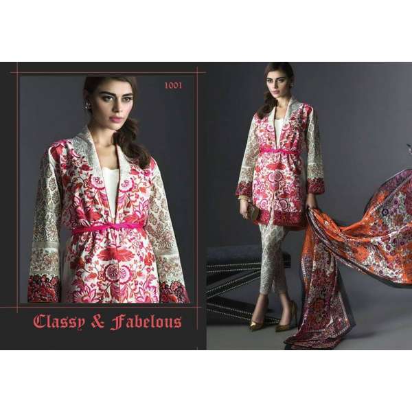 ZDS1001 FLORAL PALE DOGWOOD PINK AND GREY DEEPSY DESIGNER LUXURY GEORGETTE SUIT