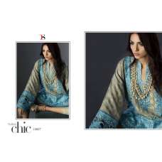 Blue Pakistani Designer Suit Semi Stitched Suits Online