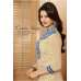 Beige & Blue Georgette Straight Cut Salwar Suit