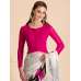 CREAM AND PINK SUMMER ABSTRACT PRINTED SEMI STITCHED SAREE