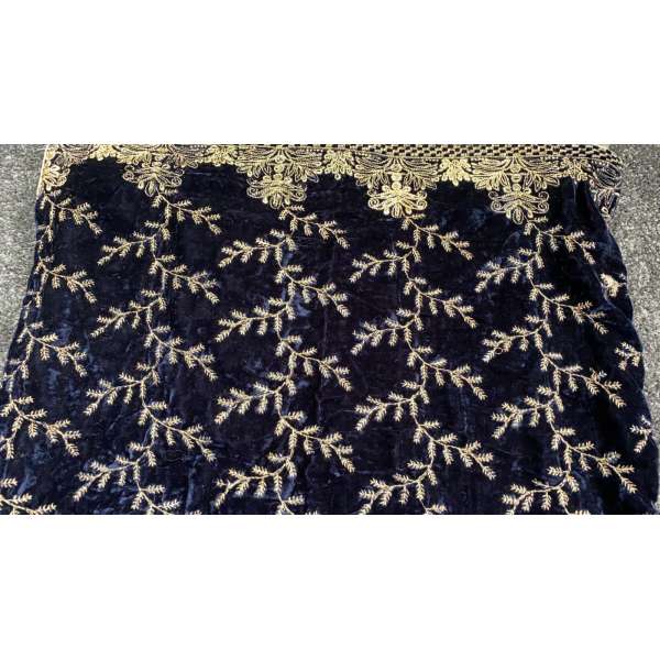 Black Fancy Winter Velvet Shawl