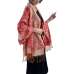 Red Women Pashmina Winter Scarf