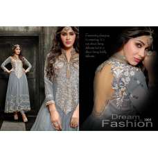 Grey Princess Dress Prom Party Anarkali Gown