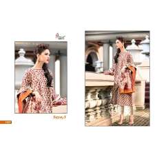 Brown Floral Printed Cambric Cotton Summer Salwar Suit