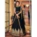 BLACK HEAVY EMBROIDERED INDIAN WEDDING & EVENING GOWN 