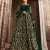 Green Heavy Embroidered Mehndi Mayoun Gown