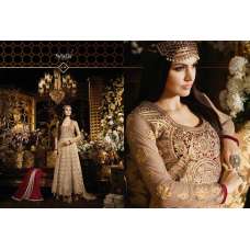 S46 BEIGE BLOSSOM SYBELLA DESIGNER LEHENGA DRESS