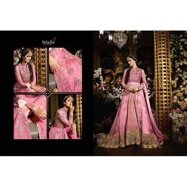 S47 PINK BLOSSOM SYBELLA DESIGNER LEHENGA DRESS