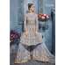 S-83 SILVER SYBELLA HEAVY EMBROIDERED WEDDING WEAR DRESS