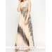 Stunning Cowl Neck Mix Print Maxi Dress