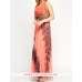 Stunning Cowl Neck Mix Print Maxi Dress
