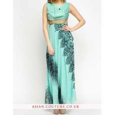 Stunning Cowl Neck Mix Print Maxi Dress