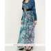 Floral Mesh Contrast Denim Jacket Dress