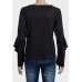 Silver Platinum & Black Ladies Regular & Plus Size Frill Sleeves Shimmer