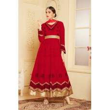 Indian Maxi Red Party Evening Wedding Anarkali Suit (Ready Made XXL)