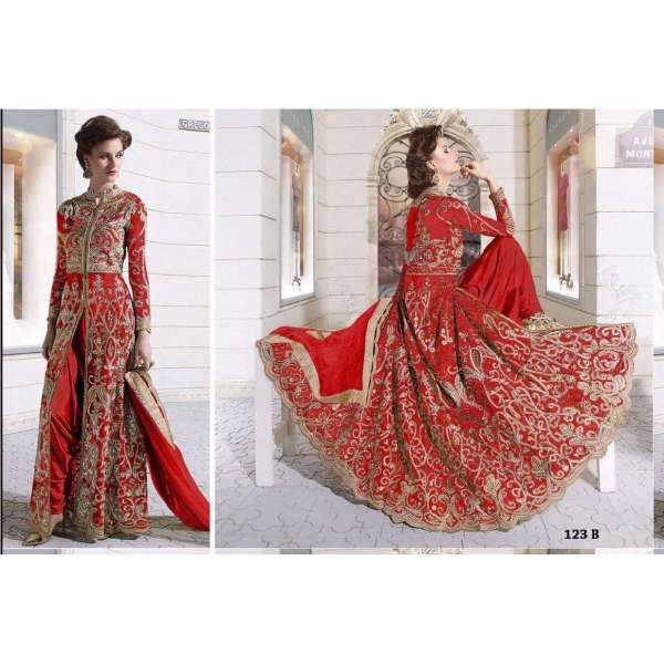 Red Indian Designer Wedding Wear Dress