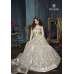 Silver Indian Evening Wear Heavy Bridal Gown