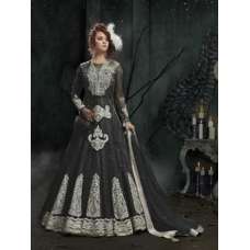 Black Evening Gown Indian Anarkali Dress