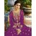 PURPLE EMBROIDERED EVENING AND WEDDING WEAR ANARKALI GOWN
